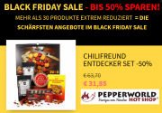 Bis zu feurig scharfen 50% Rabatt gibts jetzt wieder bei Pepperworld!