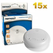 15x Nemaxx WL2 Funkrauchmelder Rauchmelder Set Funk koppelbar vernetzt - nach DIN EN 14604