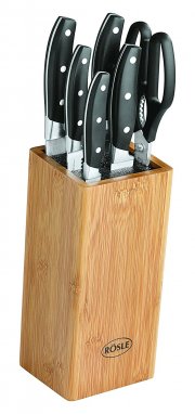 R&ouml;sle 13050 B&uuml;rsten-Messerblock inklusive Schere, 7-teilig bei@amazon - 54,99&euro;
