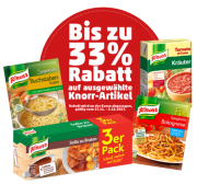 33% auf ausgew&auml;hlte Knorr Artikel bei Penny