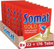 176 (8 x 22) Tabs Somat Gold Sp&uuml;lmaschinentabs mit Glanz-Effekt