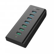 Aukey CB-H19 USB 3.0 Hub 4 Port mit 3 Ladeport USB Verteiler und 36W