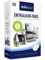 WoldoClean 50x Entkalker-Tabletten Entkalkertabs f&uuml;r Kaffeevollautomaten 