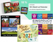 18% Rabatt auf alle Kalender f&uuml;r 2021 im Thalia Shop