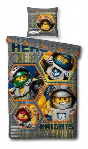 Lego Nexo Knights Bettw&auml;sche 2 tlg. 80x80 + 135x200 cm 100 % Baumwolle 