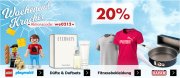 Karstadt Weekend Hammer 20% auf fast alle z.B. Playmobil, Lego D&uuml;fte & Duftsets uvm