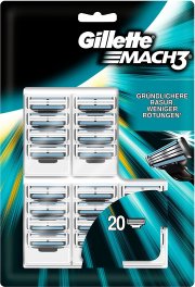 Gillette Mach3 Rasierklingen F&uuml;r M&auml;nner, 20 St&uuml;ck