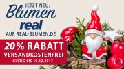 20% Rabatt bei Real Blumen + Versandkostenfrei
