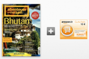 Abenteuer und Reisen im Miniabo f&uuml;r nur 12,39 Euro + 10-Euro-Amazon-Gutschein als Pr&auml;mie