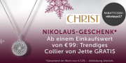 Bei Christ Jette-Schmuck im Wert von 99 Euro kaufen und Jette-Collier im Wert von 129 Euro gratis