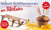 Bei Netto ist nur heute an Nikolaus gro&szlig;es Rabatt-Schlittenrennen