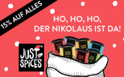 Nur heute und morgen auf Gew&uuml;rze von Just Spices 15% Rabatt