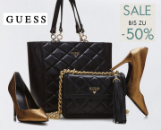 Der Oberhammer! Gro&szlig;er Sale bei GUESS mit bis zu stolzen 50 % Rabatt f&uuml;r Damen und Herren!