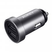 AUKEY USB Auto Ladeger&auml;t 24W (5V / 4,8A) ULTRA KOMPAKT, Aluminium Kfz Ladeger&auml;t