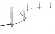 Osram LED Gartenleuchte Lightify Gardenpole mit 5 Spots, 8,5m L&auml;nge, Dimmbar, Farbsteuerung 
