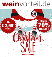 X-Mas Sale bei Weinvorteil mit bis zu 70% Rabatt auf edle Tropfen