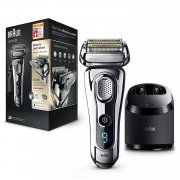 Braun Series 9 Rasierapparat 9296cc Premium Edition, mit Reinigungs- und Ladestation, Leder-Etui
