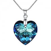 "Zucel Heart" 925 Sterling Silber Anh&auml;ngerkette mit Swarovski-Kristallen