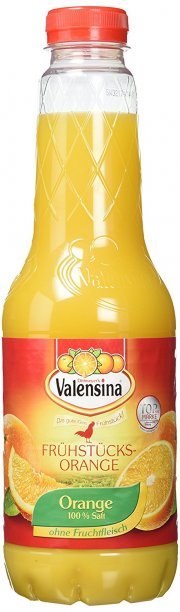 Valensina Orange ohne Fruchtfleisch 100% Saft, 6er Pack (6 x 1 Liter) 