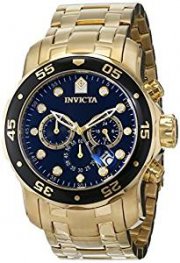 Invicta Herrenuhr Chronograph Quarz mit Wei&szlig;goldarmband