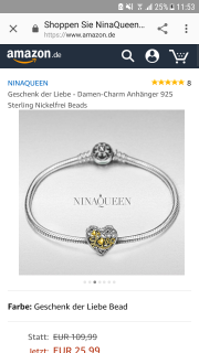 Geschenk der Liebe - Damen-Charm Anh&auml;nger