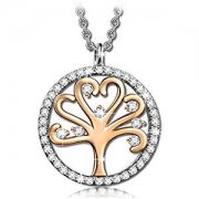 Pauline & Morgen "Baum des Lebens" Damen Kette mit Kristallen