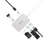 6-in-1 Aluminiumlegierung Multifunktions-USB-C Hub