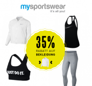 Sportliche Bekleidung f&uuml;r Damen und Herren um 35 % reduziert bei mysportswear