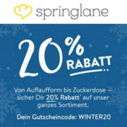 Der Hammer! 20% Extra-Rabatt auf das gesamte Sortiment bei Springlane!