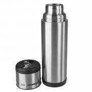 Emsa 509241 Isolier-Trinkflasche, Mobil genie&szlig;en, 500 ml, Integrierter Trinkstutzen, Schwarz
