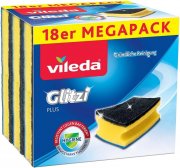 18er Pack Vileda Glitzi Plus Sp&uuml;lschwamm f&uuml;r die K&uuml;che mit antibakterieller Wirkung