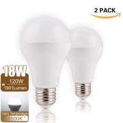 18W 6500K 1901 Lumens LED Lampe Gl&uuml;hbirne 2-er Pack