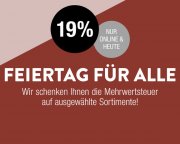 19% Mehrwertsteuer sparen bei Galeria Kaufhof