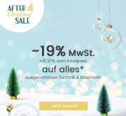 19% MwSt. Rabatt auf das gesamte Sortiment (ausgenommen Technik & Baumarkt) bei Quelle