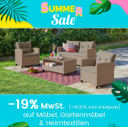 19% MwSt. Rabatt auf M&ouml;bel, Gartenm&ouml;bel & Heimtextilien bei Quelle