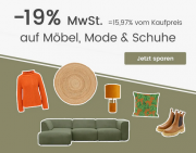 19% MwSt. Rabatt auf M&ouml;bel, Mode & Schuhe bei Quelle