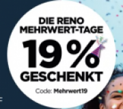 19% Rabatt auf das gesamte Sortiment beim Kauf von mindestens 2 Paar Schuhen bei Reno 
