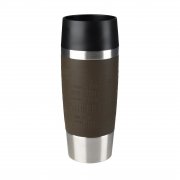 Emsa 513360 Isolierbecher, Mobil genie&szlig;en, Quick Press Verschluss, Travel Mug, 360 ml, braun 