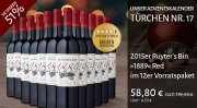 2015 RUYTER'S BIN '1889' CABERNET SAUVIGNON, MERLOT 12ER bei Club of Wine f&uuml;r 58,80&euro; anstatt 119,40&euro;