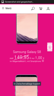 Samsung Handy je nur 1&euro; mit MagentaMobil L Neuvertrag