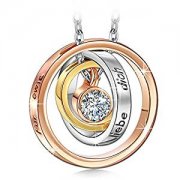 J.NINA "Ich habe dich Lieb, Mutti" Kette mit SWAROVSKI&reg; Steinen Nickelfrei mit Geschenkbox 