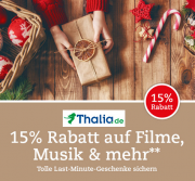 15 % Rabatt mit Gutscheincode auf Filme, Musik und mehr bei Thalia
