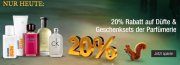 Galeria Kaufhof heute mit 20% Rabatt auf D&uuml;fte & Geschenksets der Parf&uuml;merie