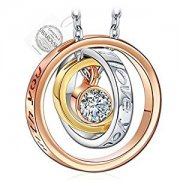PAULINE&MORGEN "Mom, I love you" Kette f&uuml;r Damen mit SWAROVSKI Steinen und Geschenkbox 