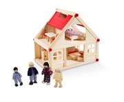 Puppenhaus mit 9 M&ouml;beln und 4 Puppen bei@amazon - 20,99&euro;