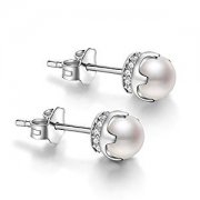 J.V&eacute;nus Damen Ohrstecker Ohrringe Set Basic 925 Sterling Silber Perle bei@amazon - 9,97&euro;