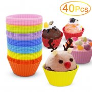 Silikon Muffinform,Yica 40 St&uuml;ck Cupcake Muffinf&ouml;rmchen 