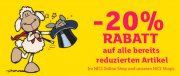 20% Rabatt auf bereits reduzierte Artikel bei Nici