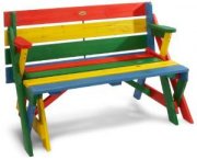 Habau Kinder-Picknickbank, Mehrfarbig, 100 x 99 x 58 cm 54,37