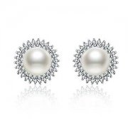 S.Vantine Perlen Ohrringe 925 Sterling Silber Damen Ohrstecker bei@amazon - 9&euro;
